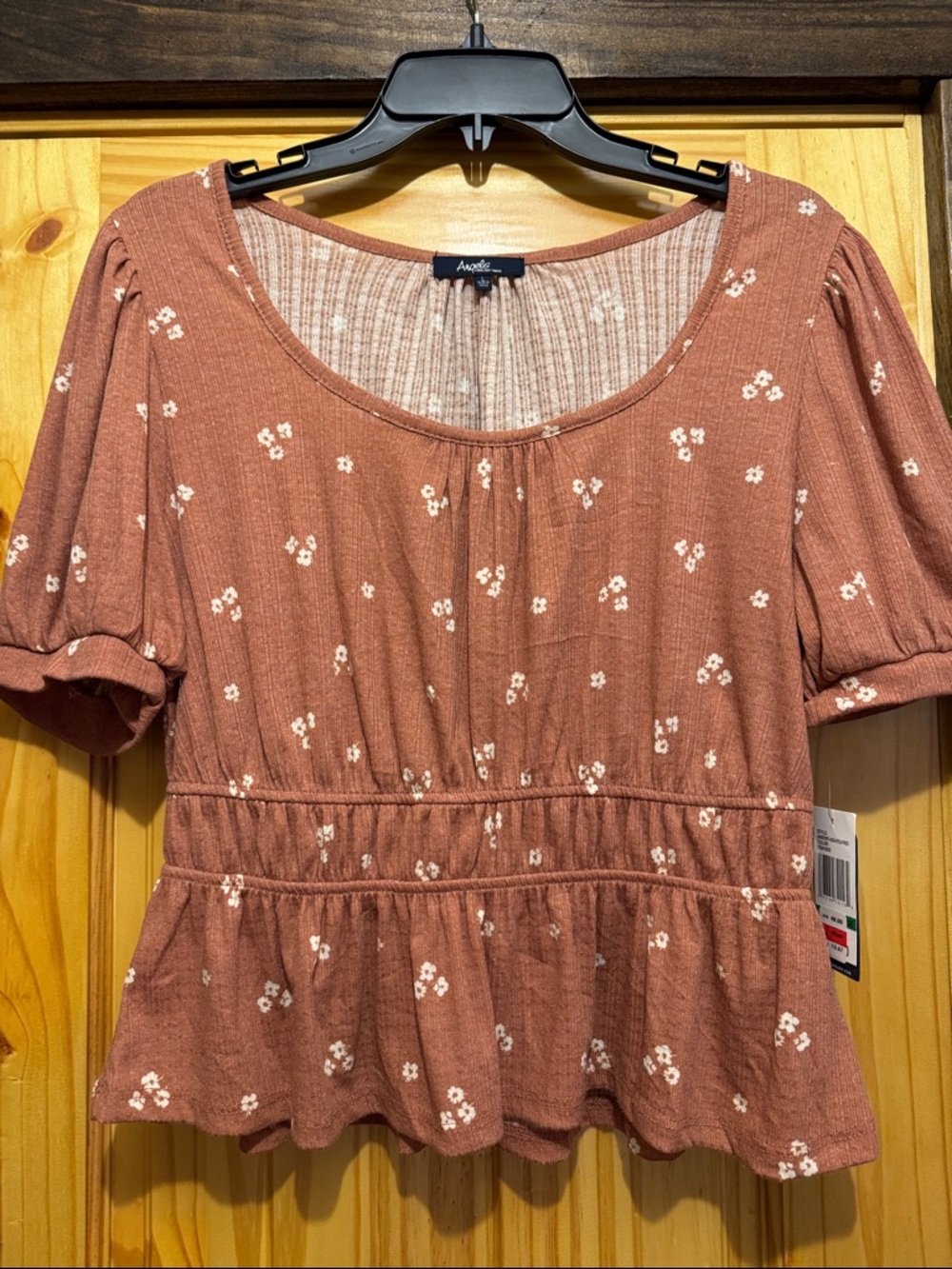 Angels rust floral top Large